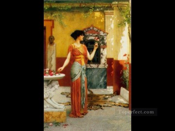 1899 Works - The Bouquet 1899 Neoclassicist lady John William Godward